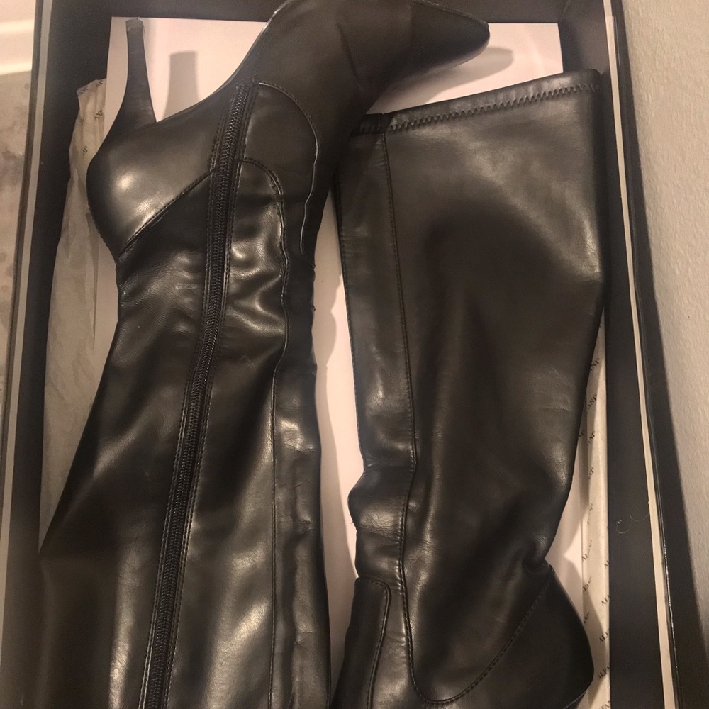 Black tall boots